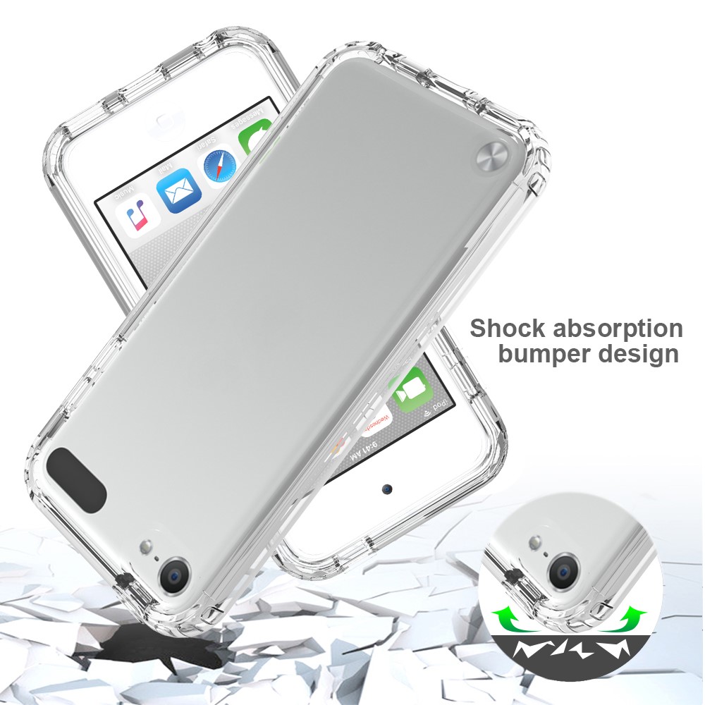 High Transmittance Hybrid Shockproof Phone Protector Case Cover for iPod Touch 5 / 6 / 7 - Transparent-3