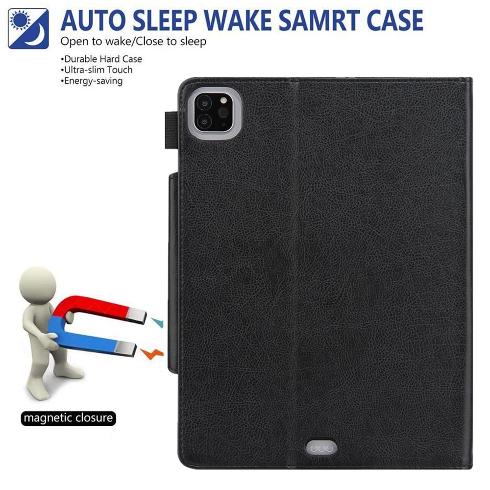 Custodia Custodia Per Tablet In Pelle PU Crazy Horse Per IPad Air (2020) / Pro 11-pollici (2018) / (2020) - Nero-3
