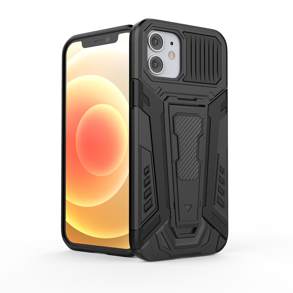 Autostil PC + TPU Hybrid Cover Case Mit Kickstand Design Für IPhone 12 Mini - Schwarz-6