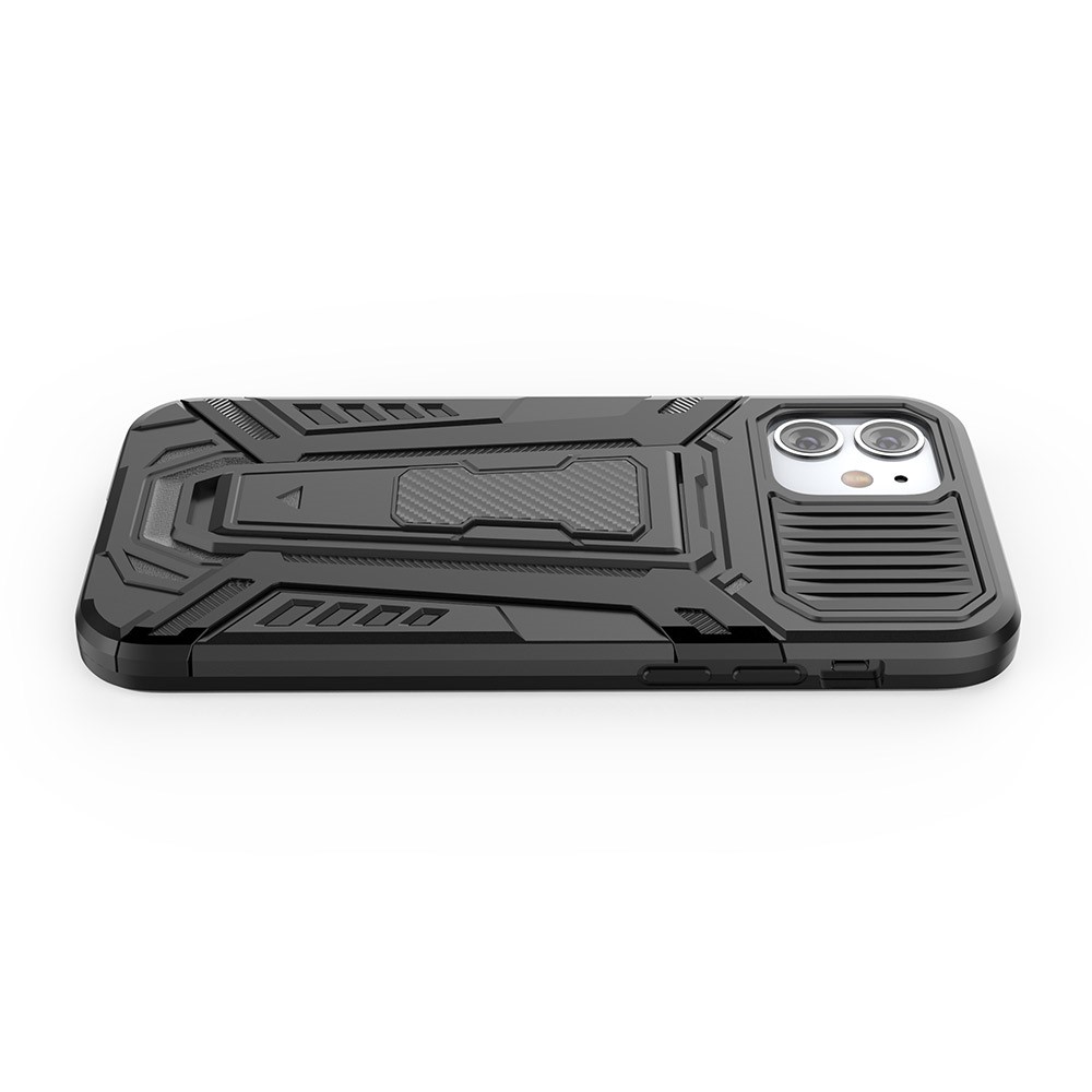 Autostil PC + TPU Hybrid Cover Case Mit Kickstand Design Für IPhone 12 Mini - Schwarz-7