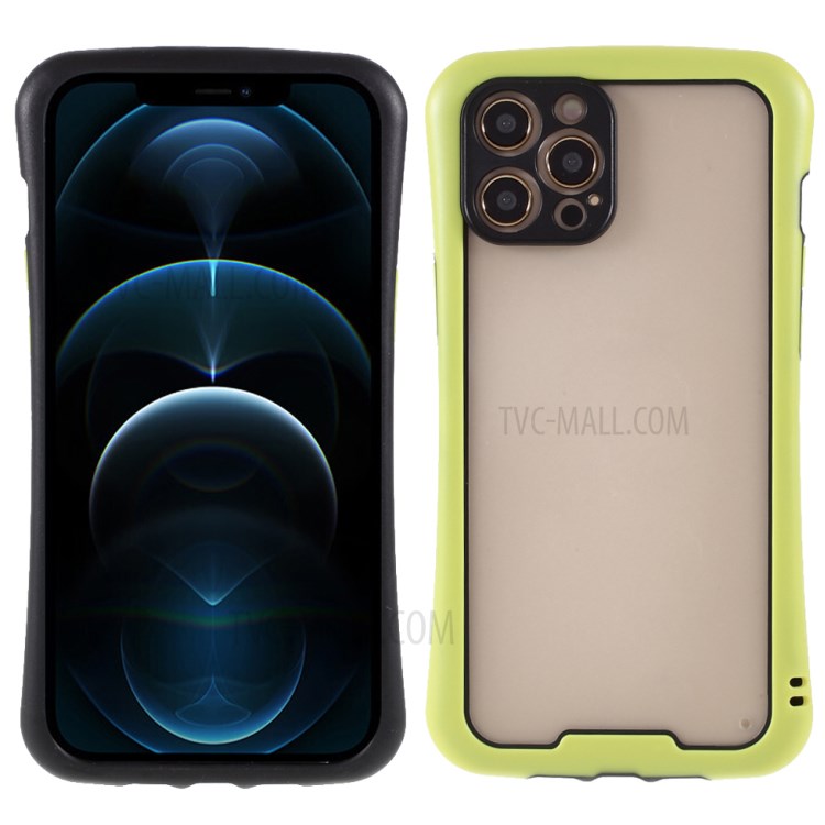 Точная Талия Стиль Точная Камера Вырезанный TPU + PC Защитник Чехол Для IPhone 12 Pro Max 6,7 Дюйма - Зеленый-1