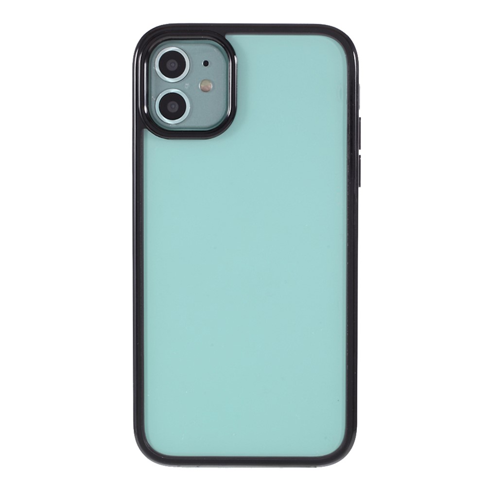 Acrilico Ben Protetto + TPU Hybrid Shock Aound Candy Color Telefono Custodia Per Iphone 11 6,1 Pollici - Nero