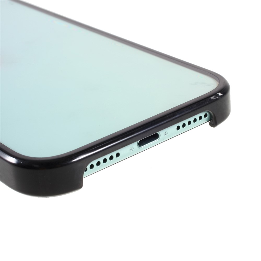 Bem Protegido Acrílico + Tpu Híbrido Capa de Telefone Colorida à Prova de Choque Para Iphone 11 6,1 Polegadas - Preto-5