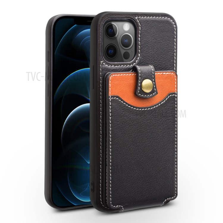 Киалино Бизнес Стиль Кожи + TPU Телефонный Чехол С Держателем Карты Для IPhone 12/12 Pro-1