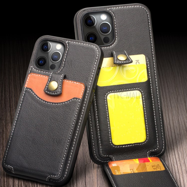 Киалино Бизнес Стиль Кожи + TPU Телефонный Чехол С Держателем Карты Для IPhone 12/12 Pro-11