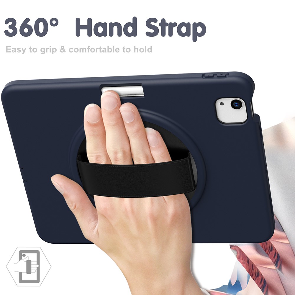 Rotation Kickstand PC + TPU Case with Pen Slot for iPad Air (2020)/iPad Pro 11-inch (2021)/(2020)/(2018) - Dark Blue-14