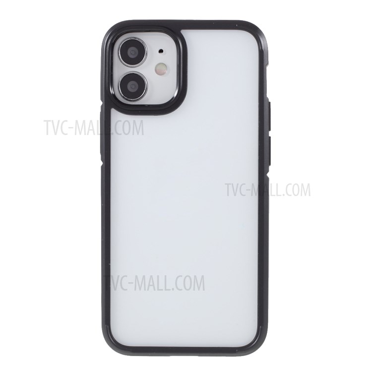 Clear Hybrid Cover Case Mit Dual-Color Frame Design Für IPhone 12 Mini - Schwarz-2