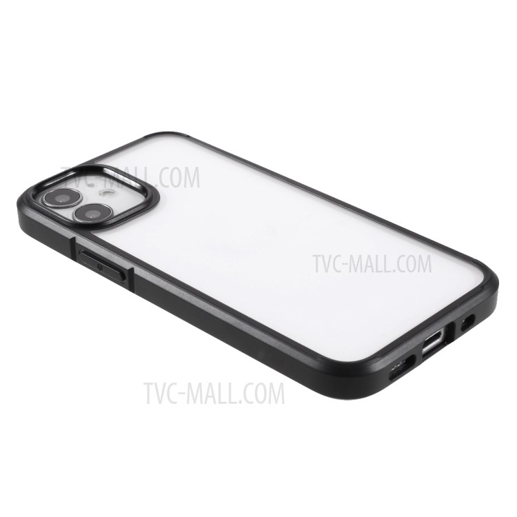 Clear Hybrid Cover Case Mit Dual-Color Frame Design Für IPhone 12 Mini - Schwarz-4