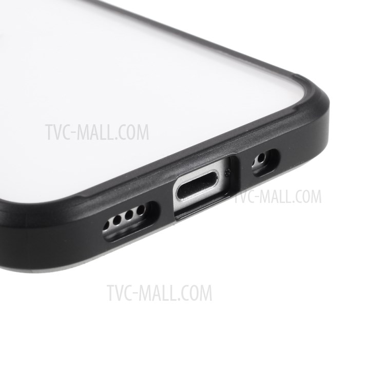 Clear Hybrid Cover Case Mit Dual-Color Frame Design Für IPhone 12 Mini - Schwarz-5
