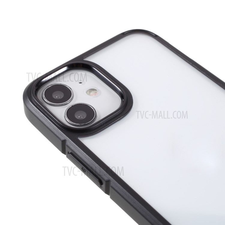 Clear Hybrid Cover Case Mit Dual-Color Frame Design Für IPhone 12 Mini - Schwarz-6