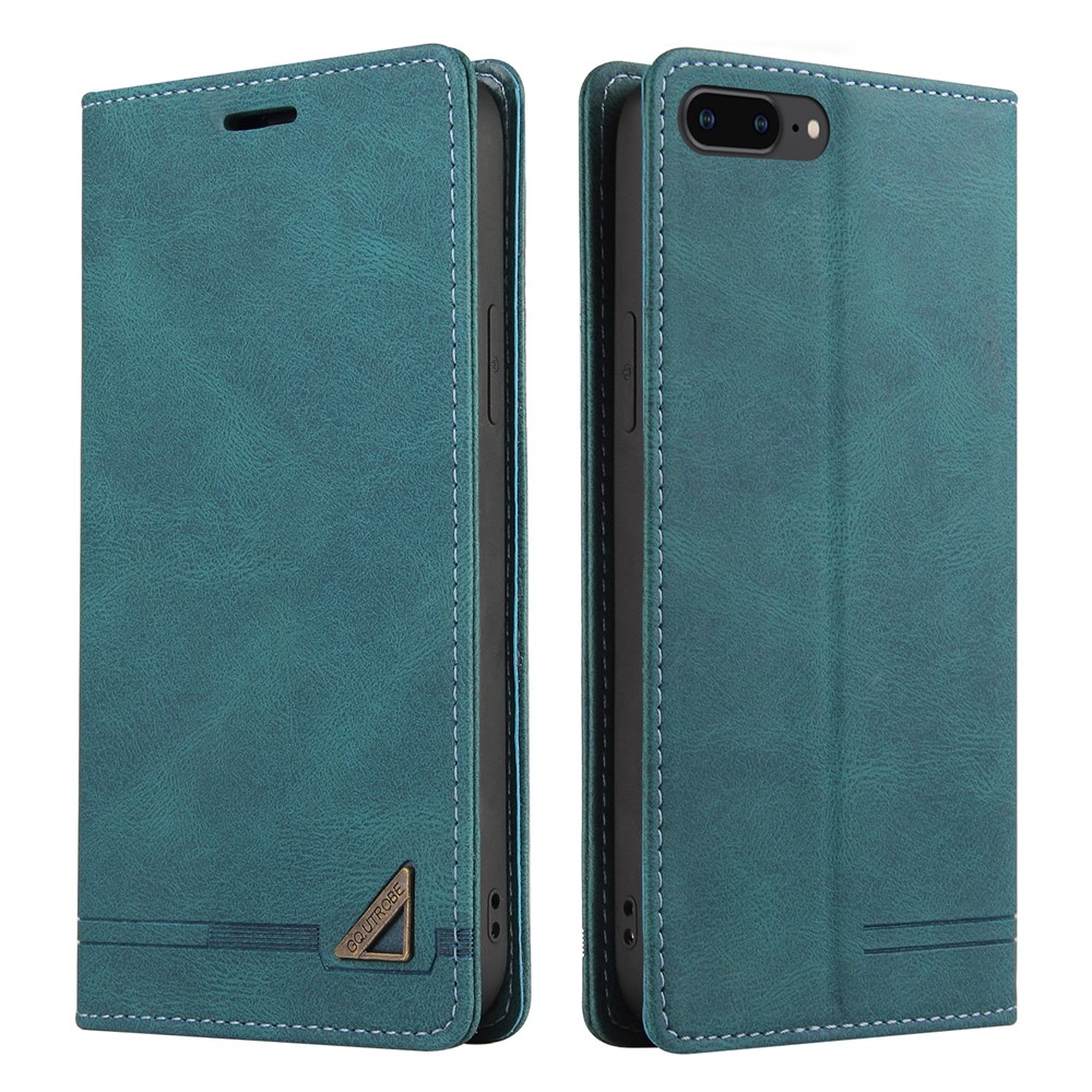 GQ.UTROBE Auto- absorbed Quality Leather Phone Shell Case with Anti-theft Swiping Design for iPhone 8 / 7 / SE (2nd Generation) - Blue-1