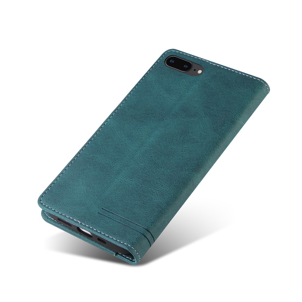GQ.UTROBE Auto- absorbed Quality Leather Phone Shell Case with Anti-theft Swiping Design for iPhone 8 / 7 / SE (2nd Generation) - Blue-6