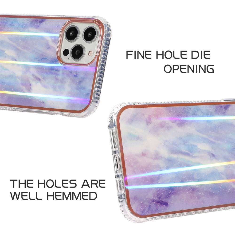 Aurora Cloud Pattern Printing Acrylic+TPU Phone Back Case Cover Shell for iPhone 12 Pro Max - Style A-5