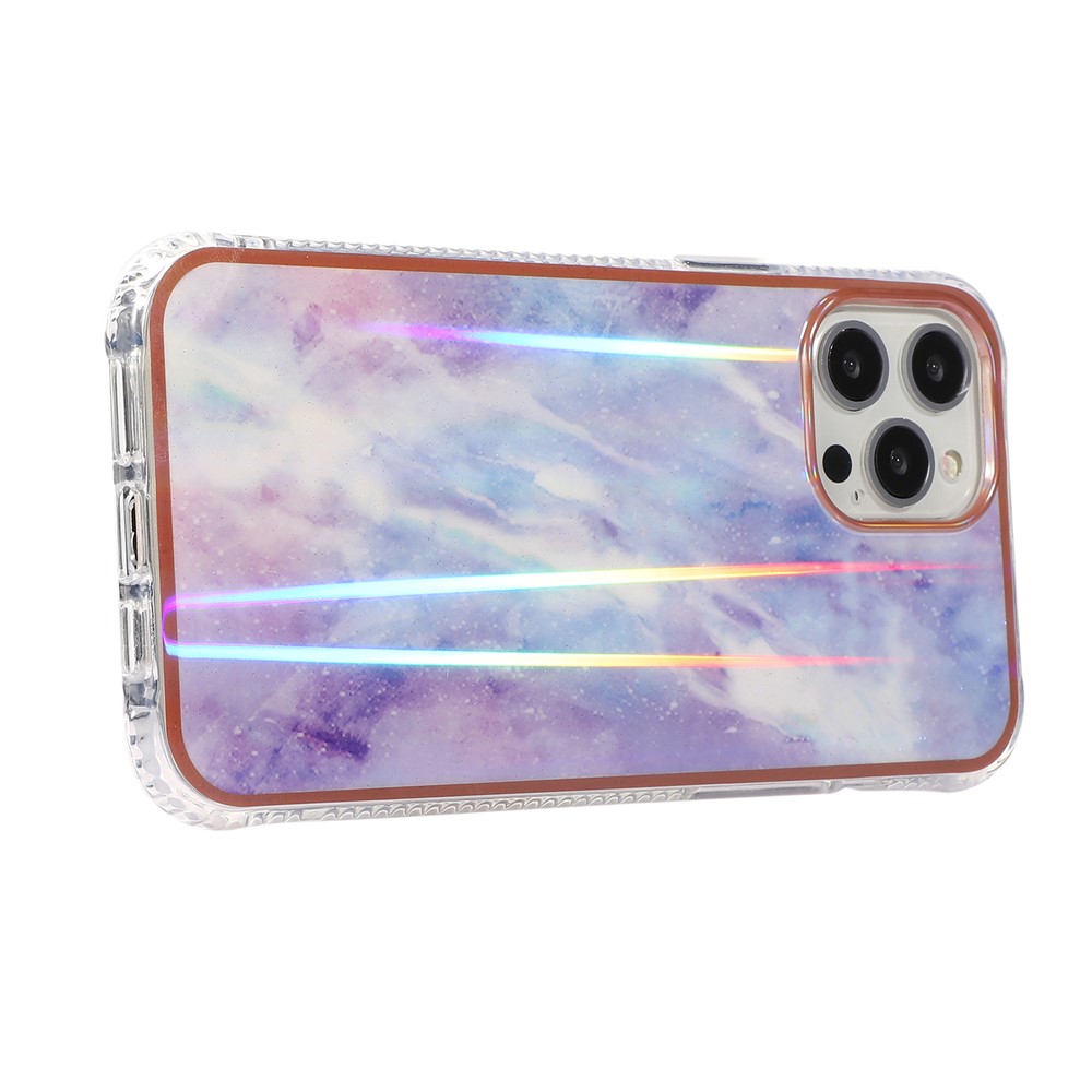 Aurora Cloud Pattern Printing Acrylic+TPU Phone Back Case Cover Shell for iPhone 12 Pro Max - Style A-9