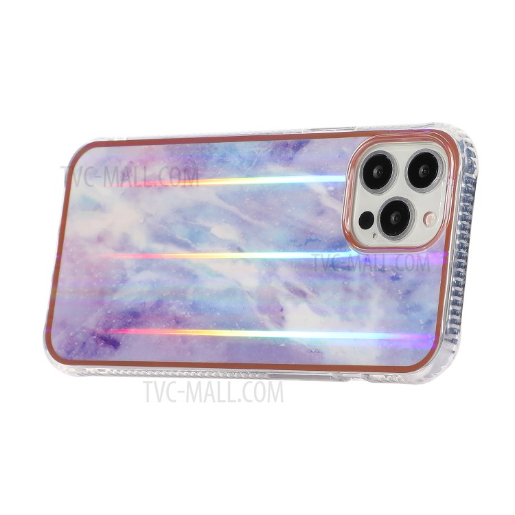 Aurora Cloud Pattern Printing Shockproof Acrylic+TPU Hybrid Case Cell Phone Cover for iPhone 12/12 Pro - Style A-9