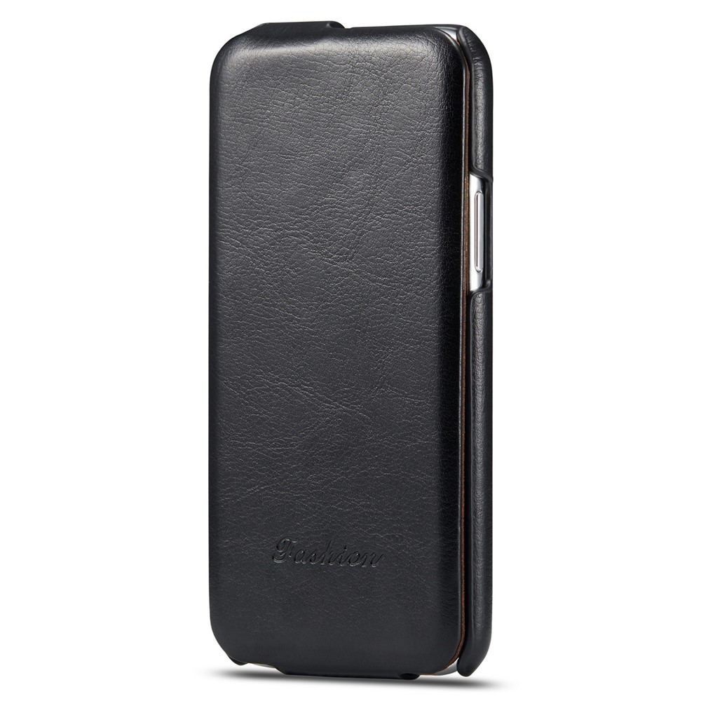 Well-protected Vertical Flip Cover Textured Leather Shell for Apple iPhone 11 Pro 5.8 inch - Black-2