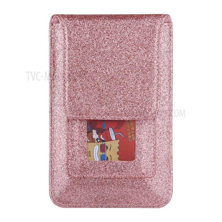 PU Leather Mobile Phone Bag Card Holder Multi-functional Waist Pack Crossbody Shoulder Messenger Bag - Rose Gold-7