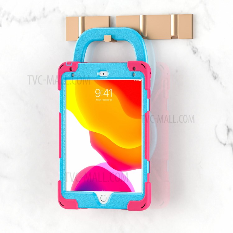 Tablet Cover with 360 Degree Swivel Kickstand and Pen Slot (B Style) for iPad mini 4/(2019) 7.9 inch - Pink/Sky Blue-13