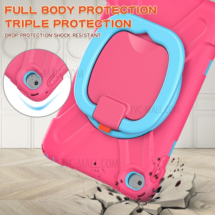 Tablet Cover with 360 Degree Swivel Kickstand and Pen Slot (B Style) for iPad mini 4/(2019) 7.9 inch - Pink/Sky Blue-6
