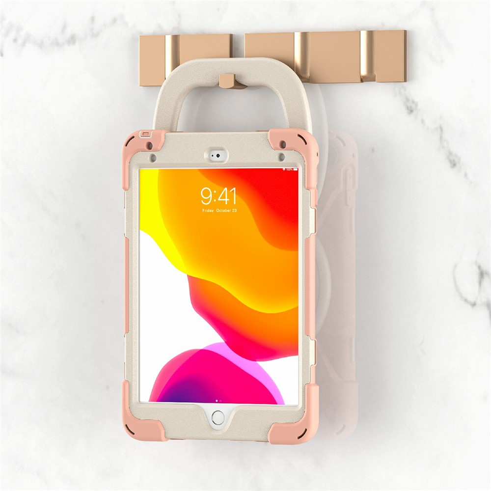 Tablet Cover with 360 Degree Swivel Kickstand and Pen Slot (B Style) for iPad mini 4/(2019) 7.9 inch - Pink/White-13