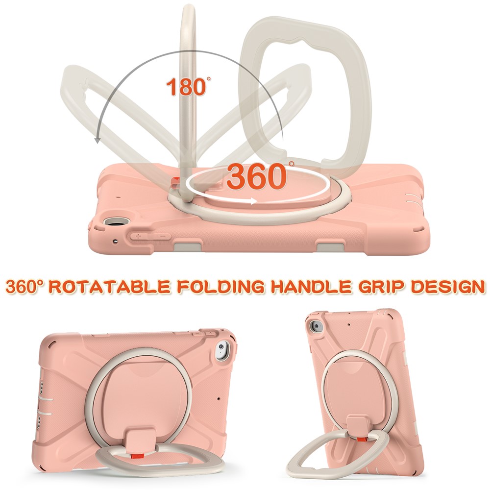 Tablet Cover with 360 Degree Swivel Kickstand and Pen Slot (B Style) for iPad mini 4/(2019) 7.9 inch - Pink/White-3
