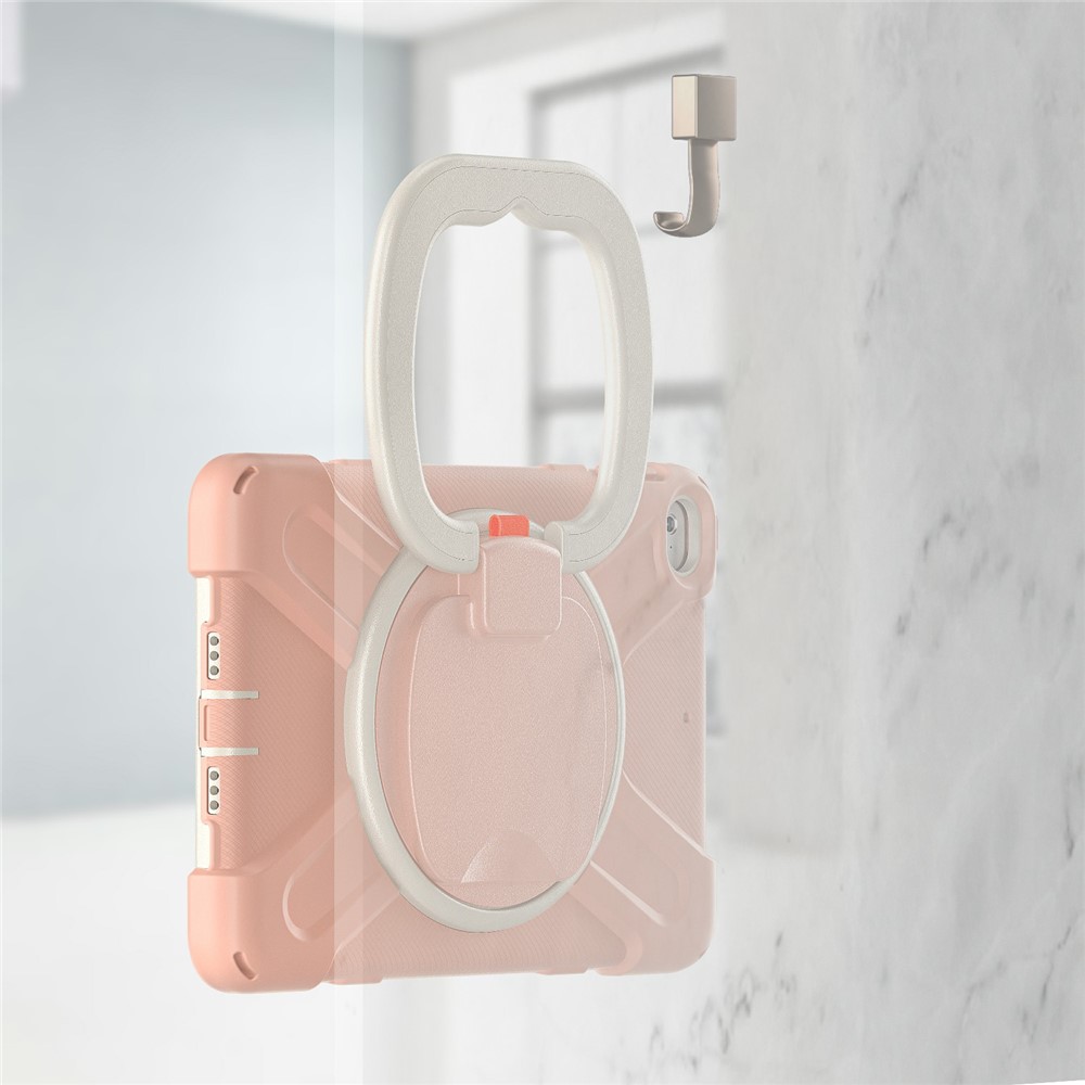 Tablet Cover with 360 Degree Swivel Kickstand and Pen Slot (B Style) for iPad mini 4/(2019) 7.9 inch - Pink/White-8