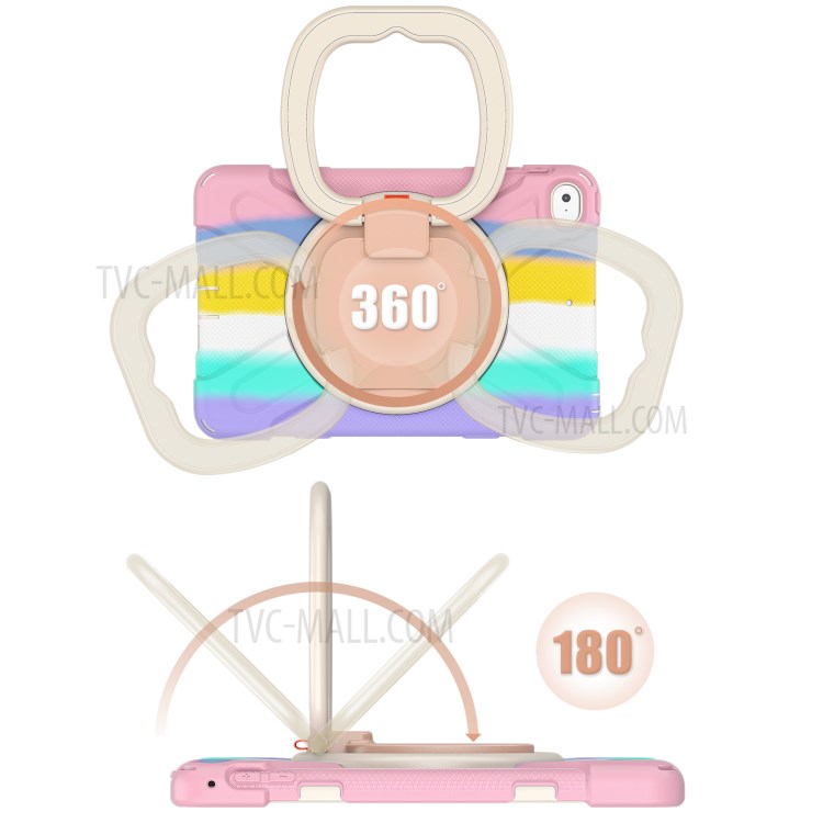 Tablet Cover with 360 Degree Swivel Kickstand and Pen Slot (B Style) for iPad mini 4/(2019) 7.9 inch - Colorful/Pink-11