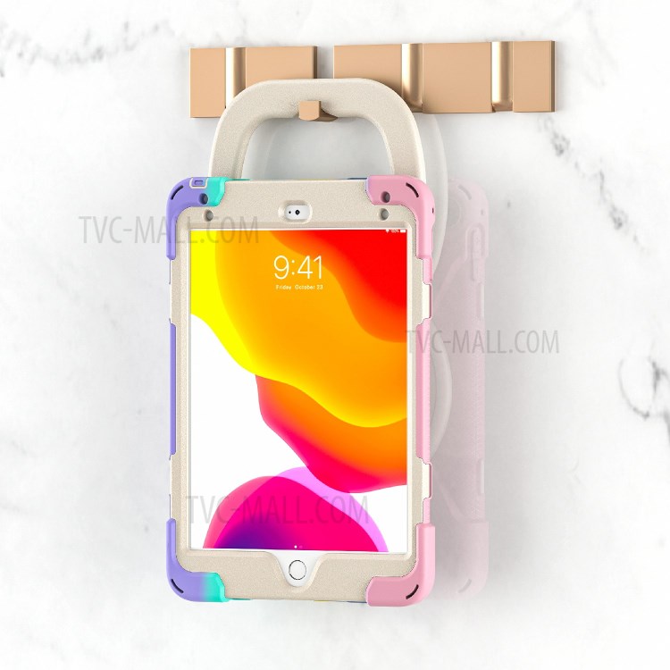 Tablet Cover with 360 Degree Swivel Kickstand and Pen Slot (B Style) for iPad mini 4/(2019) 7.9 inch - Colorful/Pink-13