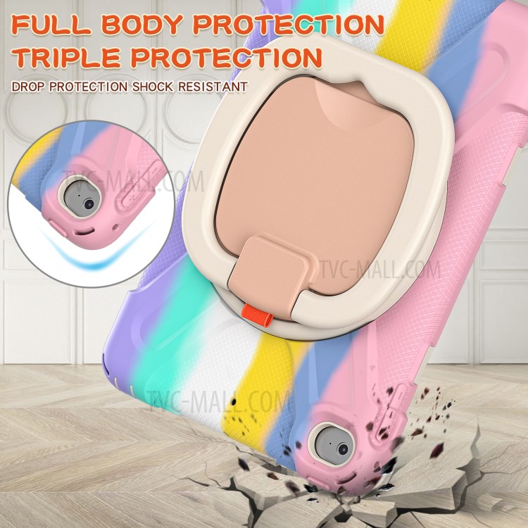 Tablet Cover with 360 Degree Swivel Kickstand and Pen Slot (B Style) for iPad mini 4/(2019) 7.9 inch - Colorful/Pink-6