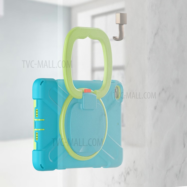 Tablet Cover with 360 Degree Swivel Kickstand and Pen Slot (B Style) for iPad mini 4/(2019) 7.9 inch - Sky Blue/Green-8