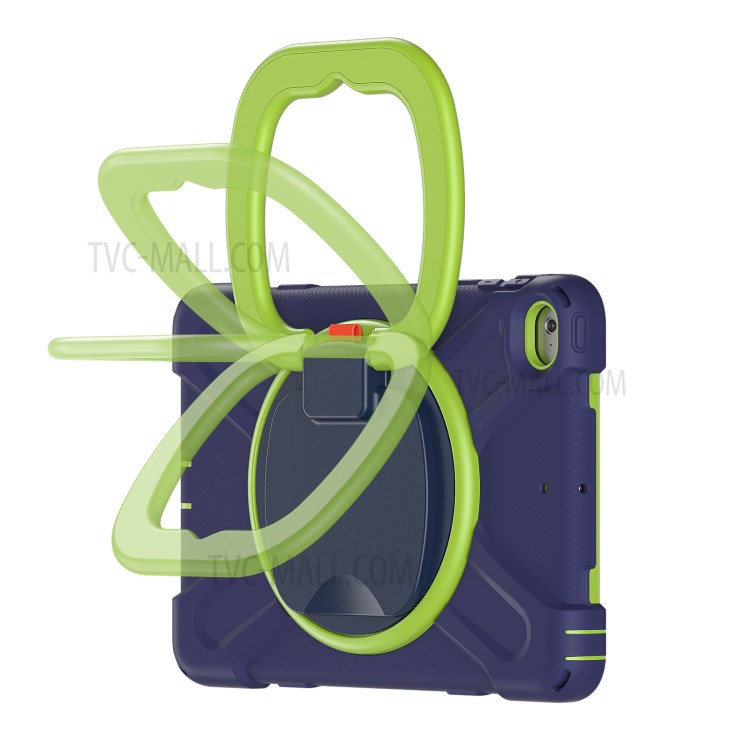 Tablet Cover with 360 Degree Swivel Kickstand and Pen Slot (B Style) for iPad mini 4/(2019) 7.9 inch - Dark Blue/Green-4