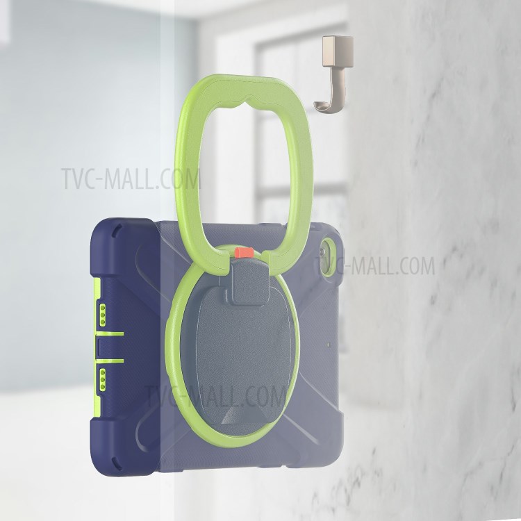 Tablet Cover with 360 Degree Swivel Kickstand and Pen Slot (B Style) for iPad mini 4/(2019) 7.9 inch - Dark Blue/Green-8