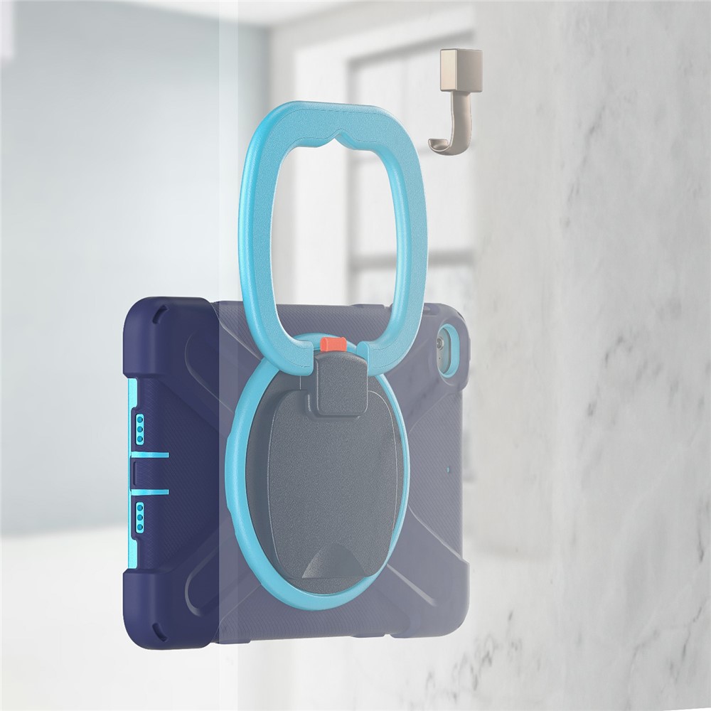 Tablet Cover with 360 Degree Swivel Kickstand and Pen Slot (B Style) for iPad mini 4/(2019) 7.9 inch - Dark Blue/Sky Blue-8