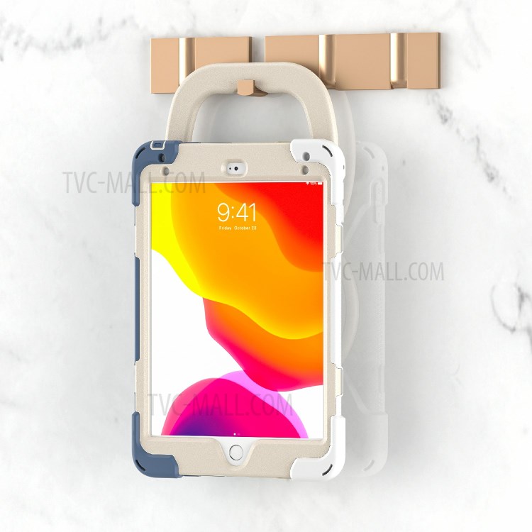 Tablet Cover with 360 Degree Swivel Kickstand and Pen Slot (B Style) for iPad mini 4/(2019) 7.9 inch - Colorful/White-13