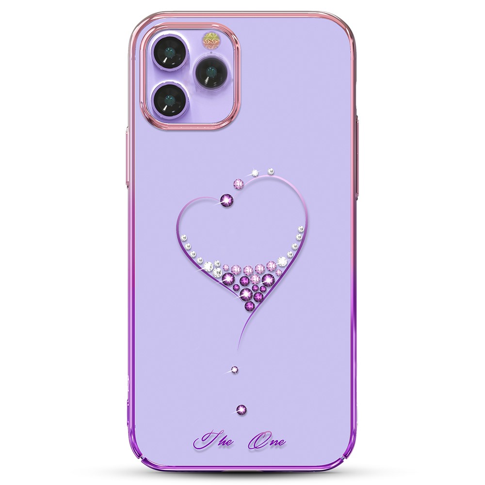 KINGXBAR Wish Series Shiny Authorized Swarovski Crystals Plated PC Hard Case for iPhone 12 Pro/12 - Purple-8