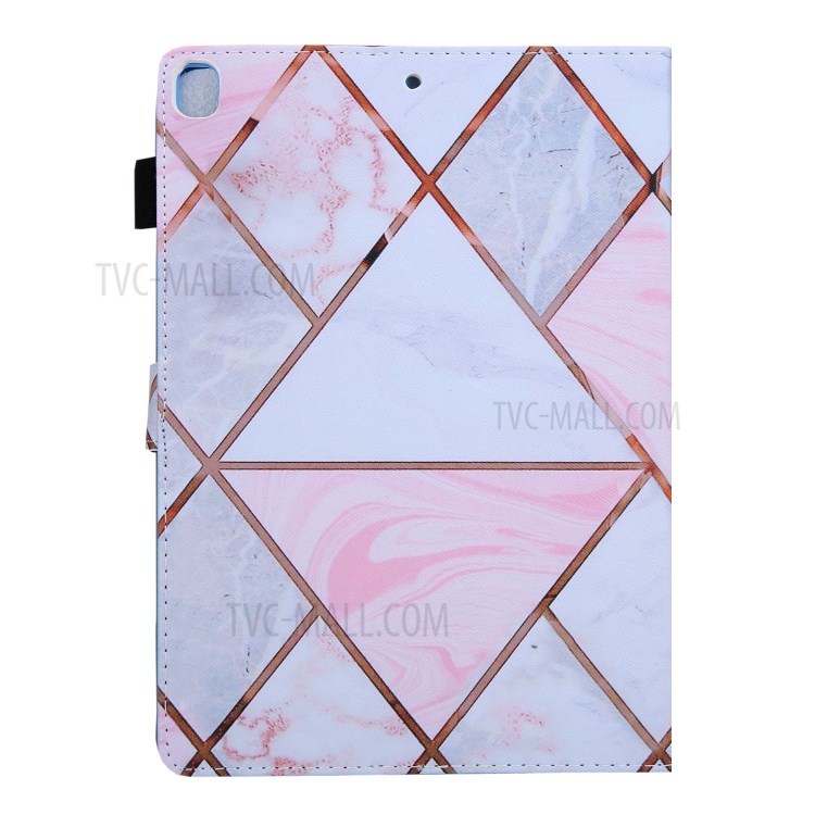 Pattern Printing PU Leather Phone Protective Case Stand Cover with Card Slot for iPad 9.7-inch (2018/2017)/Air 2/Air (2013) - Pink/Light Purple-2