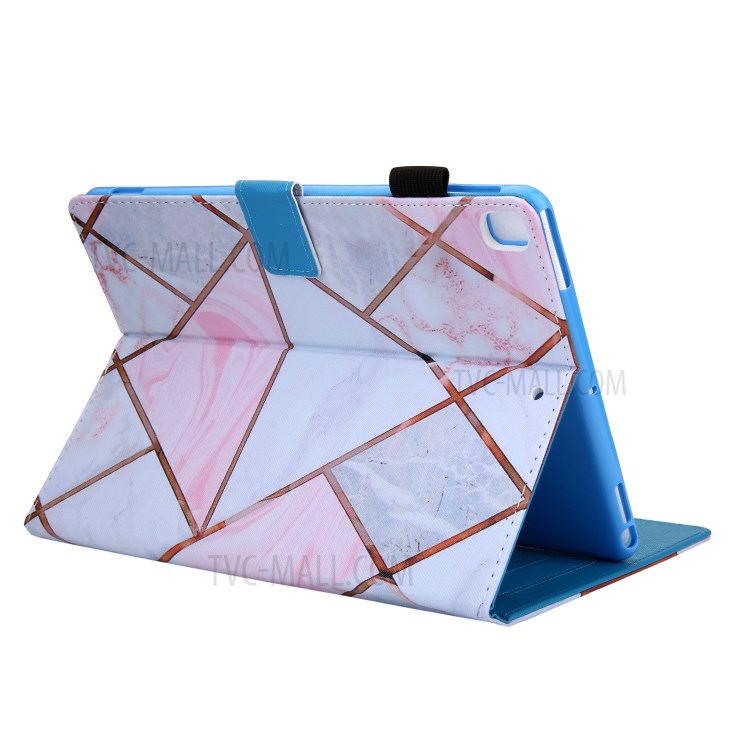 Pattern Printing PU Leather Phone Protective Case Stand Cover with Card Slot for iPad 9.7-inch (2018/2017)/Air 2/Air (2013) - Pink/Light Purple-4