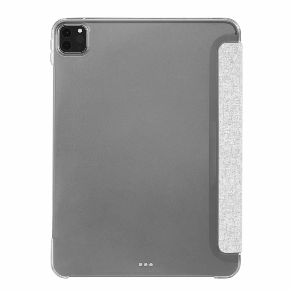 MOMAX Triple-Fold Stand PU Leather Tablet Flip Case Cover Shell for iPad Pro 11-inch (2021) - Light Grey-2