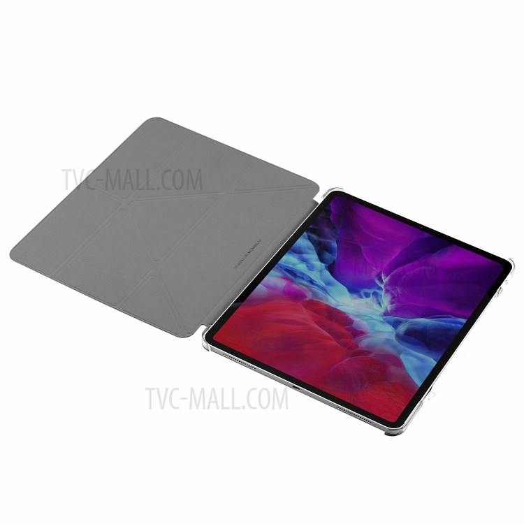 MOMAX Triple-Fold Stand PU Leather Tablet Flip Case Cover Shell for iPad Pro 11-inch (2021) - Light Grey-7
