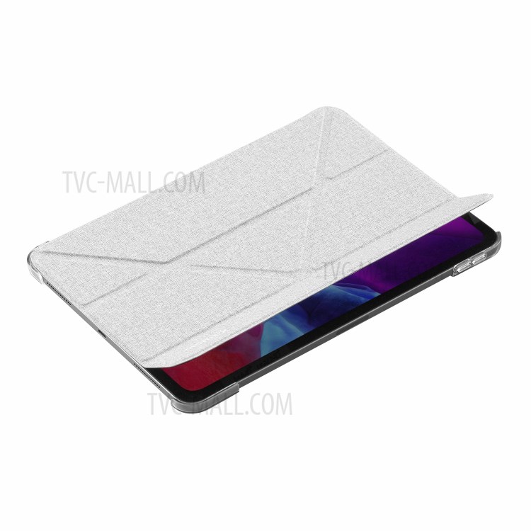MOMAX Triple-Fold Stand PU Leather Tablet Flip Case Cover Shell for iPad Pro 11-inch (2021) - Light Grey-8