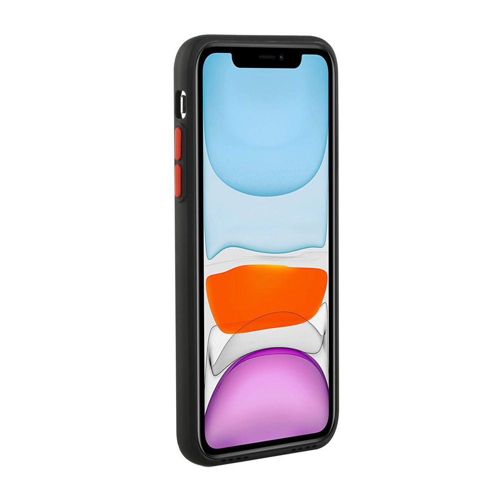 Couverture Flexible du Boîtier de Téléphone TPU Avec Fente de Carte Pour Iphone 12 Mini - le Noir