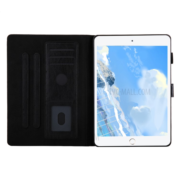 Glitter Shinny Card Slot Stand Design Leather Tablet Case Cover Shell for iPad 9.7-inch (2018/2017)/iPad Air (2013)/iPad Air 2 - Black-4