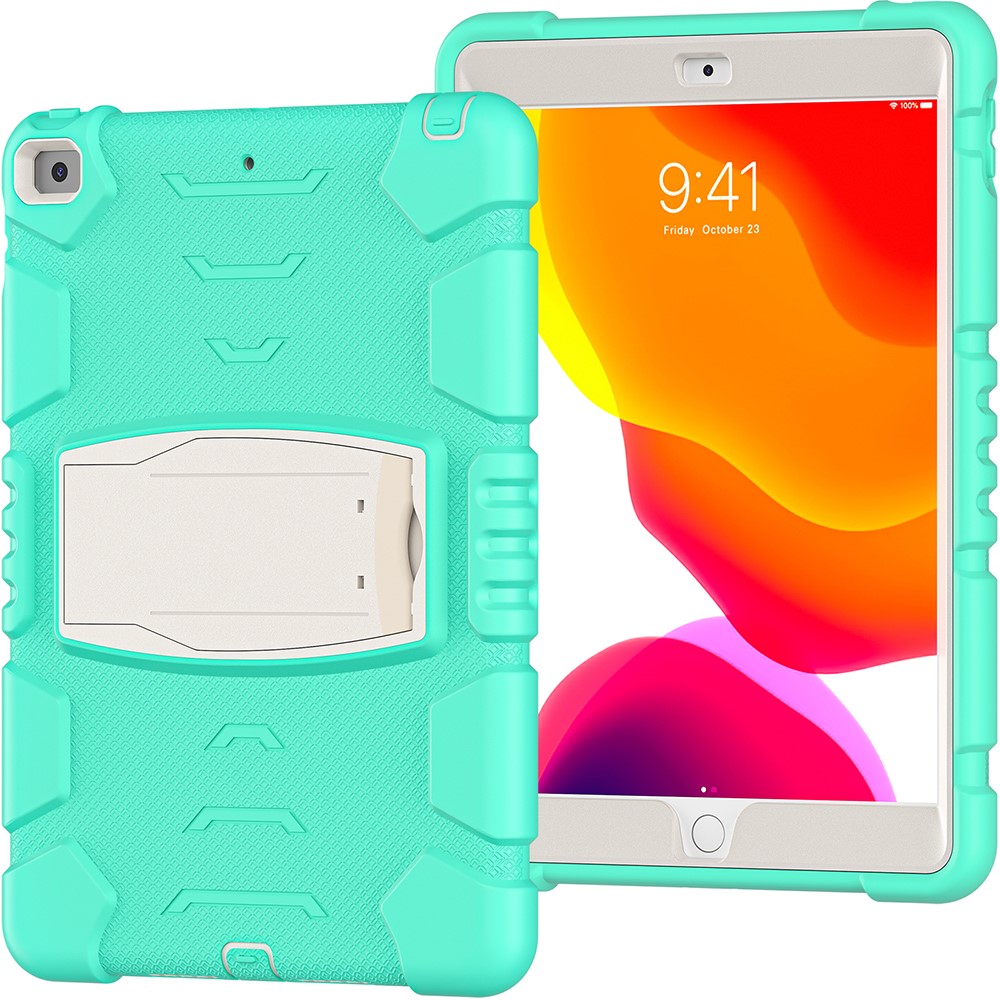 Impact Resistant PC + Silicone Tablet Cover with Kickstand for iPad 10.2 (2019)/(2020) - Mint Green-5