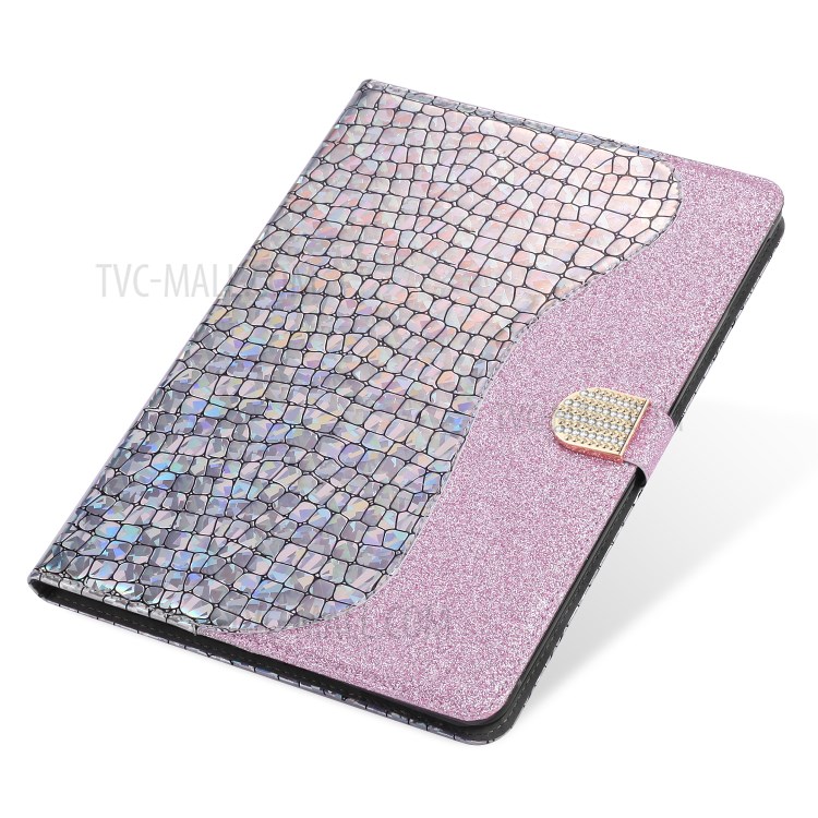 Crocodile Texture Flash Powder Card Card Tableau de Classement Pour L'ipad Pro 11 Pouces (2020) / (2018) / Air (2020) / Air (2022) - or Rose-10