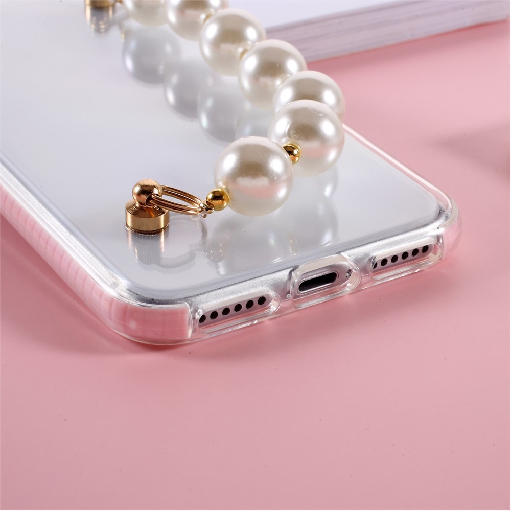 Anti-Drop Bi-color TPU Phone Case with Pearl Hand Strap for iPhone 7 4.7 inch/8 4.7 inch/SE (2nd Generation)-4