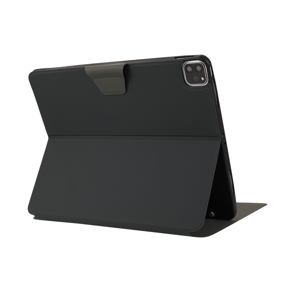 PU Leather Tablet Stand Case Cover Shell Protector with Pen Slot for iPad Pro 12.9-inch (2021) - Black-5