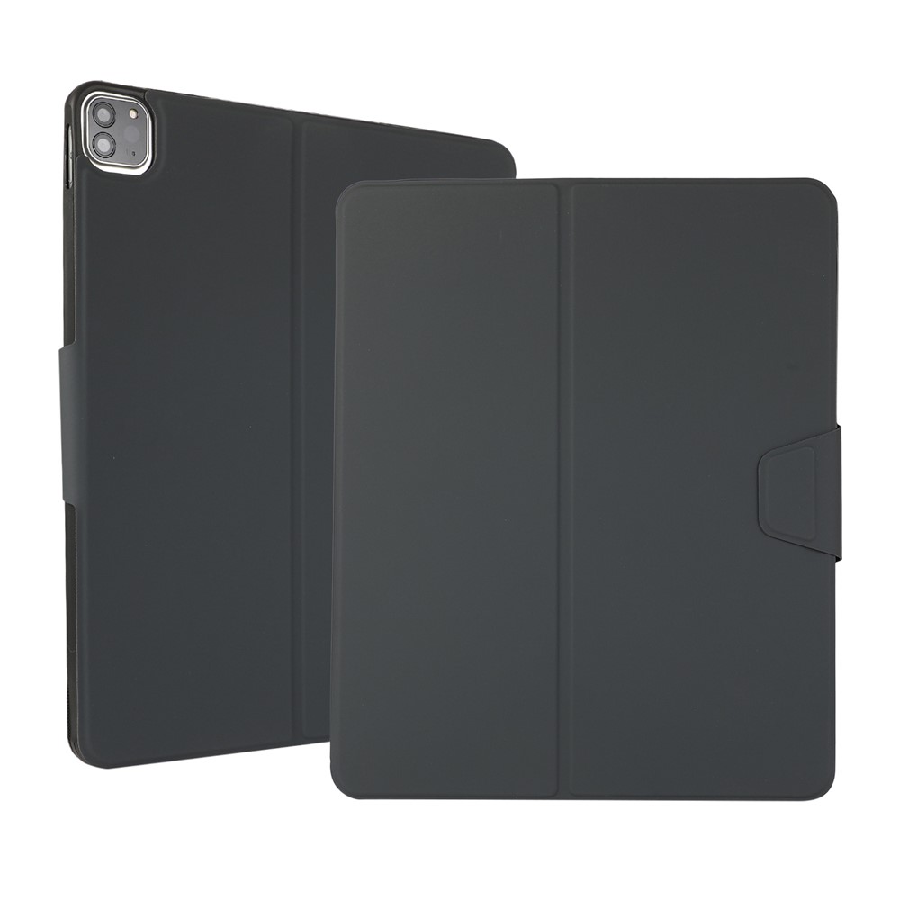 PU Leather Tablet Stand Case Cover Shell Protector with Pen Slot for iPad Pro 12.9-inch (2021) - Black-7