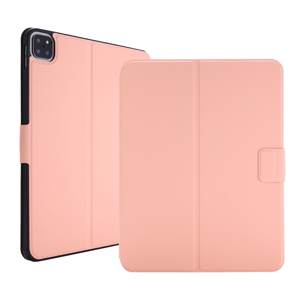 Auto-Wake and Sleep Smart Leather Stand Case with Pen Slot for iPad Pro 11-inch (2021) - Pink-3