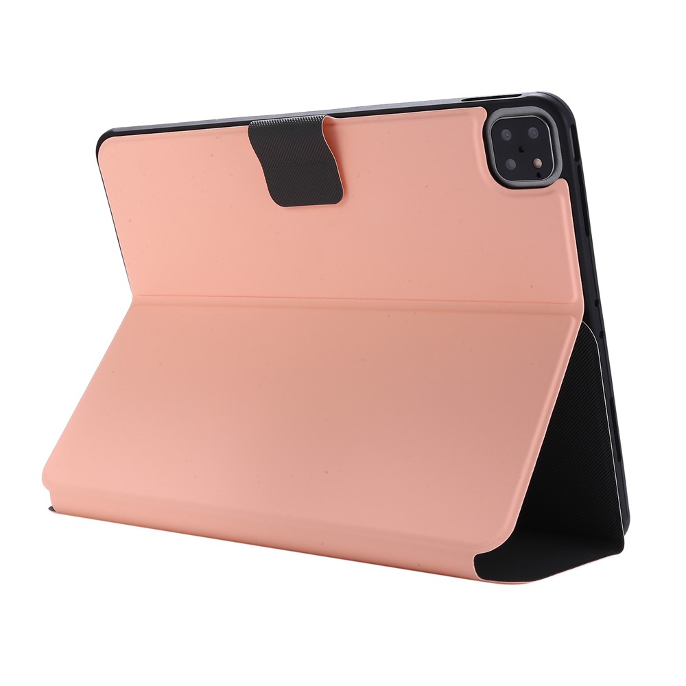 Auto-Wake and Sleep Smart Leather Stand Case with Pen Slot for iPad Pro 11-inch (2021) - Pink-5