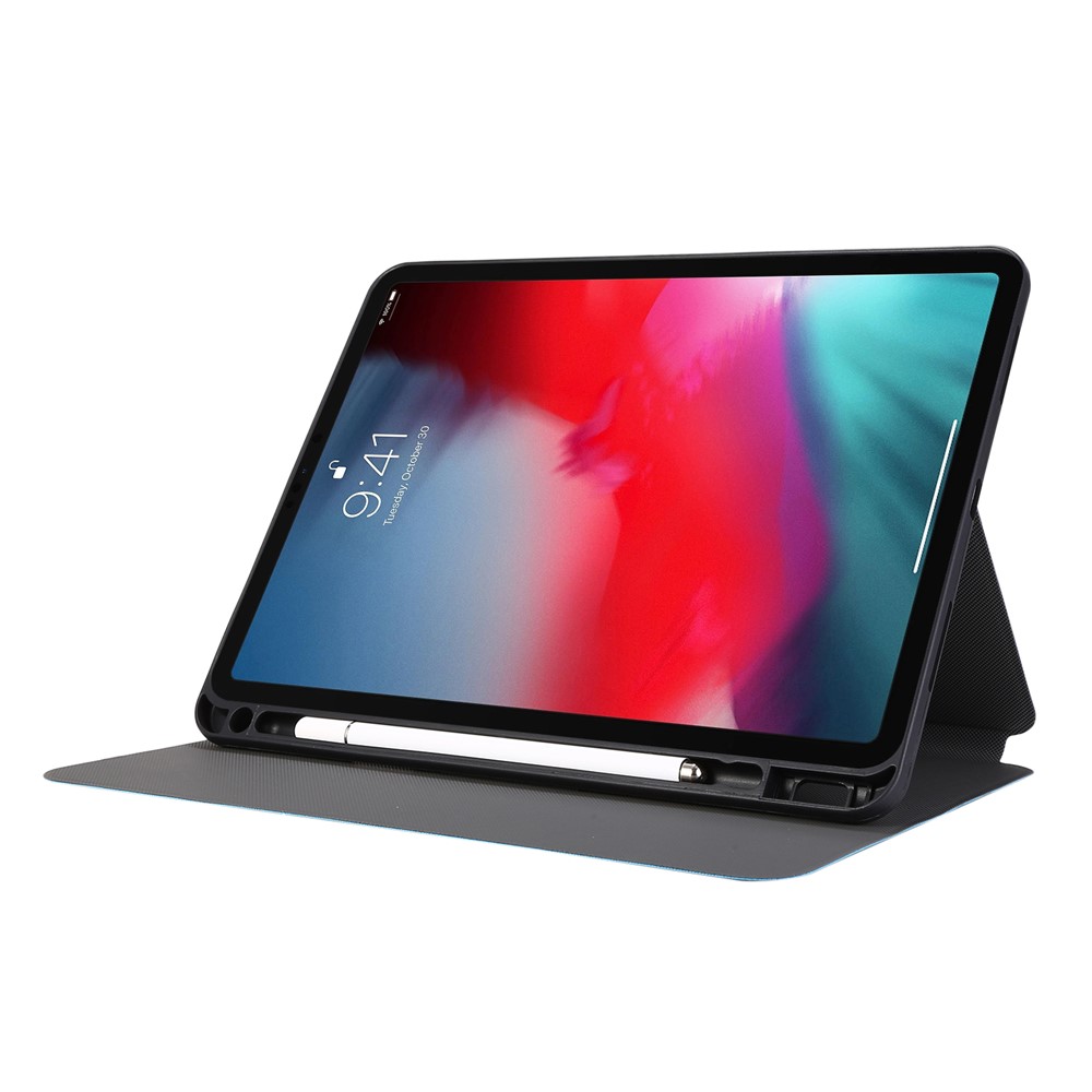 Auto-Wake and Sleep Smart Leather Stand Case with Pen Slot for iPad Pro 11-inch (2021) - Pink-7